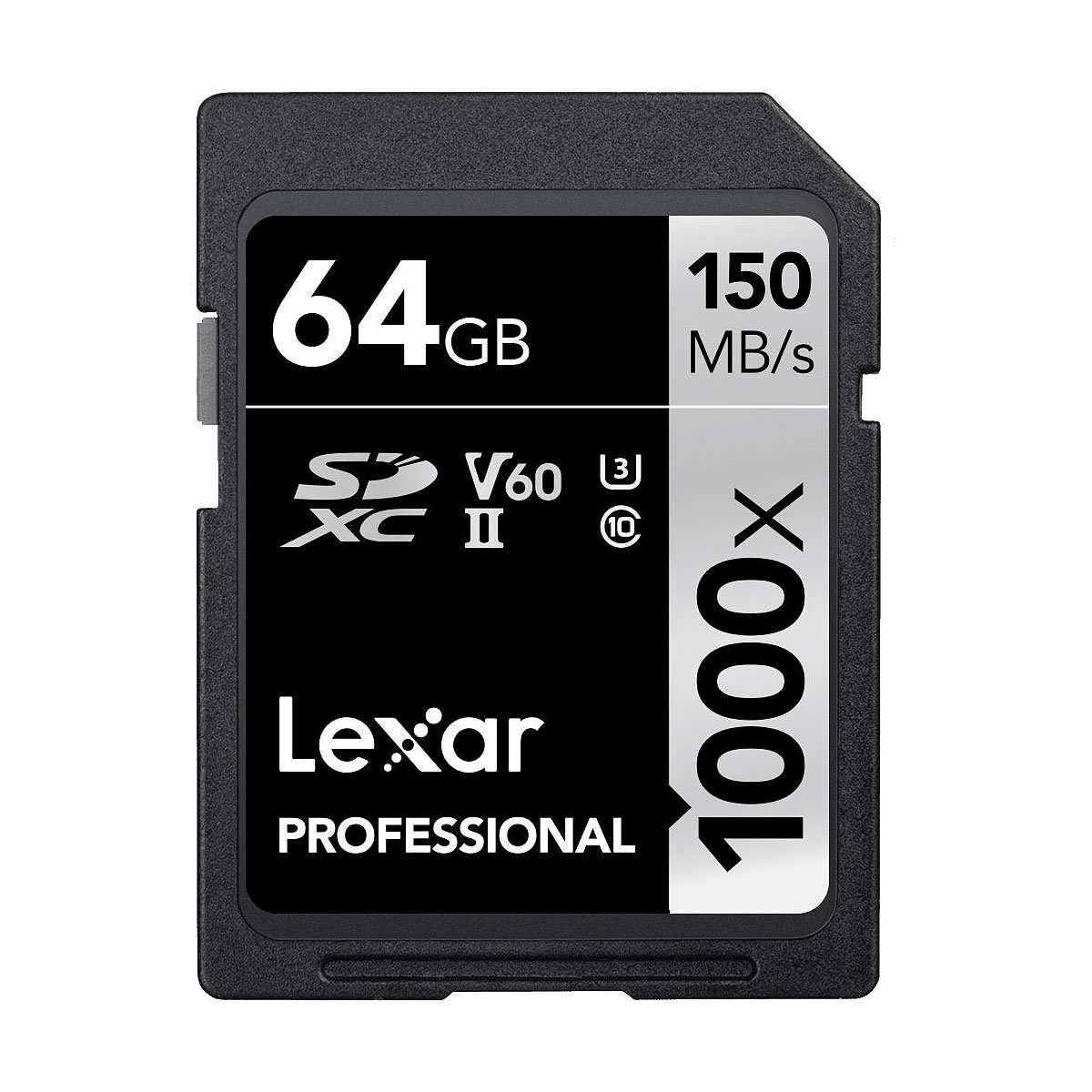 Lexar Pro 1000X SDHC UHS-II U3 (V60) R150/W90 64GB -muistikortti