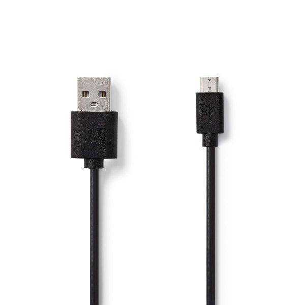 USB 2.0 -Kaapeli | A, Uros – Micro B, Uros | 2,0 m | Musta