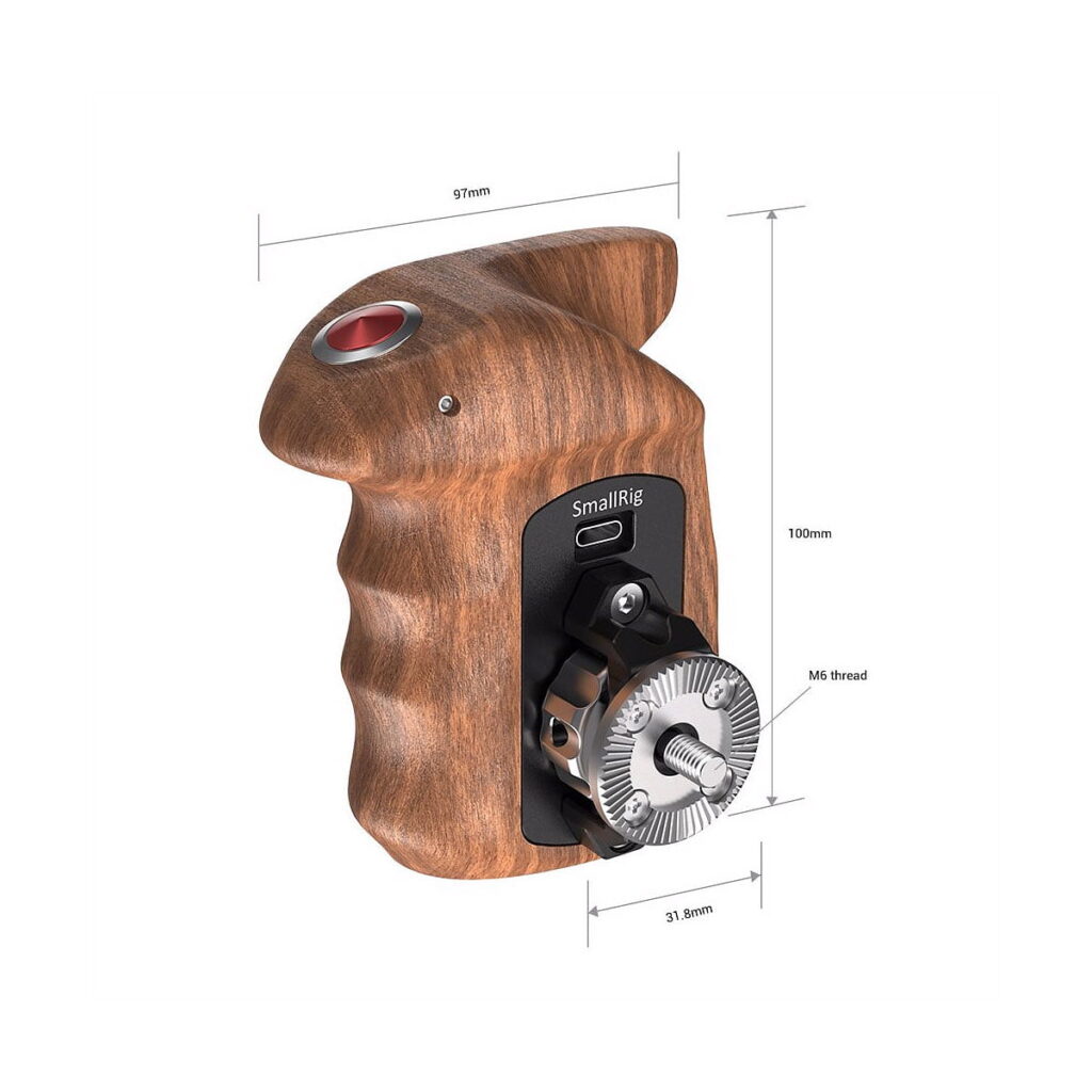 SmallRig Right Side Wooden Hand Grip with Record Start/Stop Remote Trigger for Sony Mirrorless Cameras 2511 SmallRig Right Side Wooden Hand Grip with Record Start/Stop Remote Trigger for Sony Mirrorless Cameras 2511