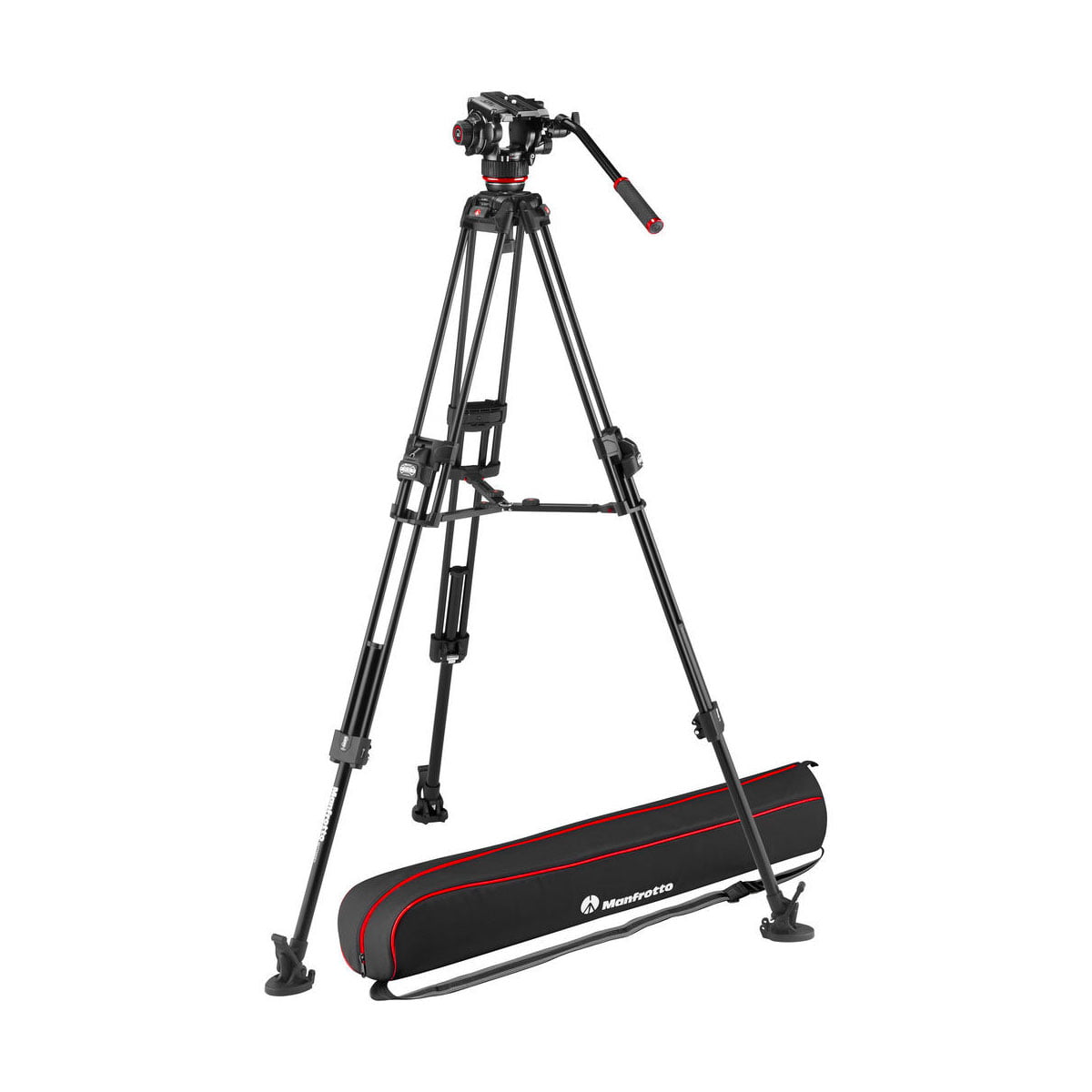 Manfrotto 645 Fast Twin Tripod + 504X Fluid Video Head -videojalustapaketti