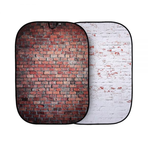 Lastolite Urban Collapsible Background 1.5 x 2.1m Classic Red/Distressed Whte Brick