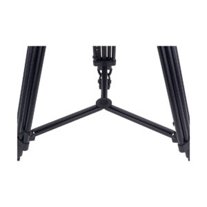 Sirui_SH-25_Video_Tripod_006 Sirui SH-25 -videostatiivin jalkojen ja keskipalkin lähikuva valkoista taustaa vasten.