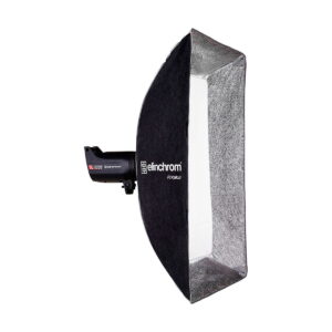 Elinchrom_Rotalux_Squarebox_100cm_003 Elinchrom Rotalux Squarebox 100cm, a black rectangular softbox with silver interior, is mounted on a studio strobe and photographed against a white background.