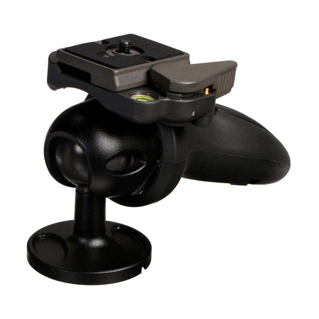 Manfrotto Joystick 324RC2 -kuulapää on musta jalustapää, jossa on pikalukituslevy, sisäänrakennettu kuplavaa'an taso ja jalusta jalustaan tai muuhun tukeen kiinnittämistä varten.