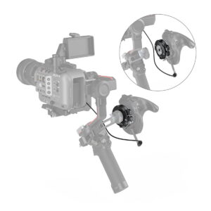 SmallRig_Handgrip_Rosette_Adapter_for_Sony_FX6_3403_005 The grey configuration features the SmallRig 3403 Handgrip Rosette Adapter for Sony FX6, with the joystick control module attached. Inside is a close-up of the joystick module and how it attaches to the adapter handle.