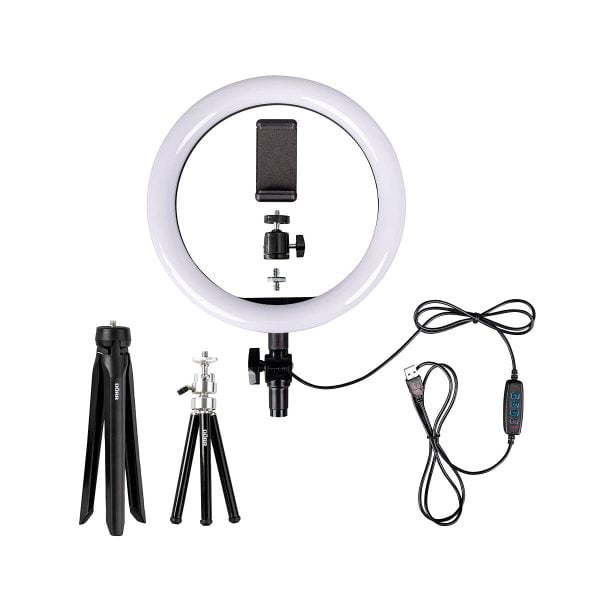 Dörr VL-26 Bi-Color Rengasvalo Vlogging Kit LED valot kuvaamiseen ja videoihin 3