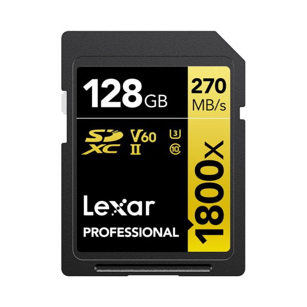 Lexar Pro 1800x SDXC U3 (V60) UHS-II R270/W180 128GB Kameratarvikkeet 3