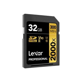 Lexar Pro 2000X SDHC/SDXC UHS-II U3(V90) R300/W260 32GB Kameratarvikkeet