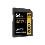 Lexar Pro 2000X SDHC/SDXC UHS-II U3(V90) R300/W260 64GB Kameratarvikkeet 4
