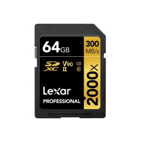 Lexar Pro 2000X SDHC/SDXC UHS-II U3(V90) R300/W260 64GB Kameratarvikkeet 2