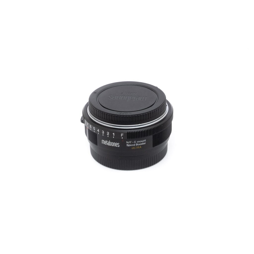 metabones_nfe_ultra Metabones N/F-E mount Ultra Speed Booster (sis.ALV24%) - Käytetty
