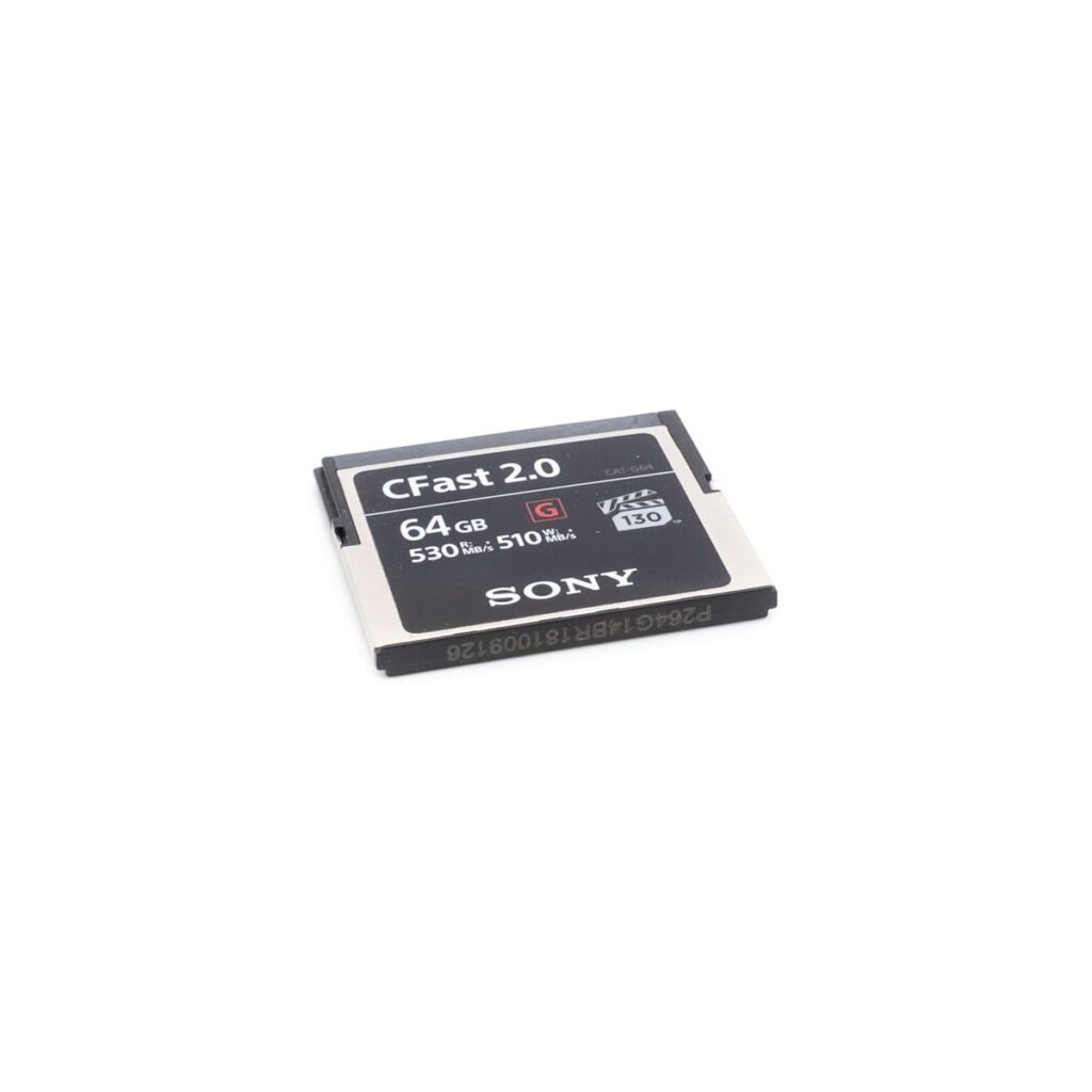 sony_64 Sony 64GB CFast 2.0 (530/510 MB/s) (sis.ALV24%) - Käytetty