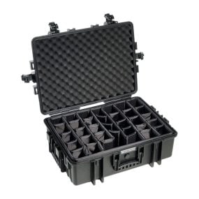 B&W Outdoor Cases Type 6500 Musta (Tilanjakajajärjestelmällä) Hard Case -kameralaukut 2