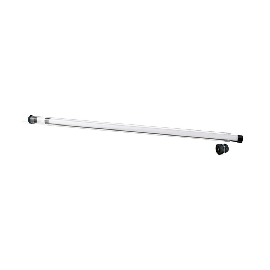 NANLITE_Waterproof_Tube_for_PavoTube_II_30X_001 NANLITE Waterproof Tube for PavoTube II 30X -putkessa on mustat päätykorkit valkoista taustaa vasten.