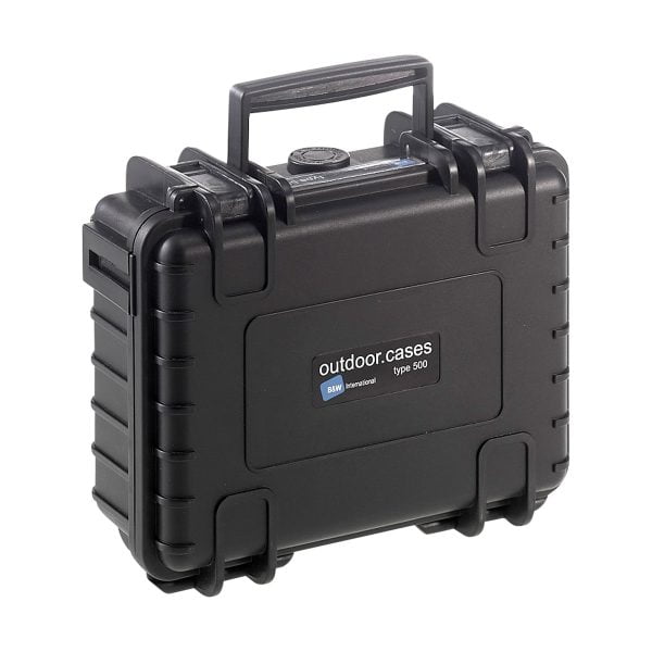 B&W Outdoor Cases Type 500 Musta (Esileikattu vaahtomuovi) Hard Case -kameralaukut 3