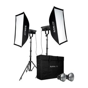 NANLITE FS-150 LED 2 Valon Kitti Jalustoissa LED valot kuvaamiseen ja videoihin