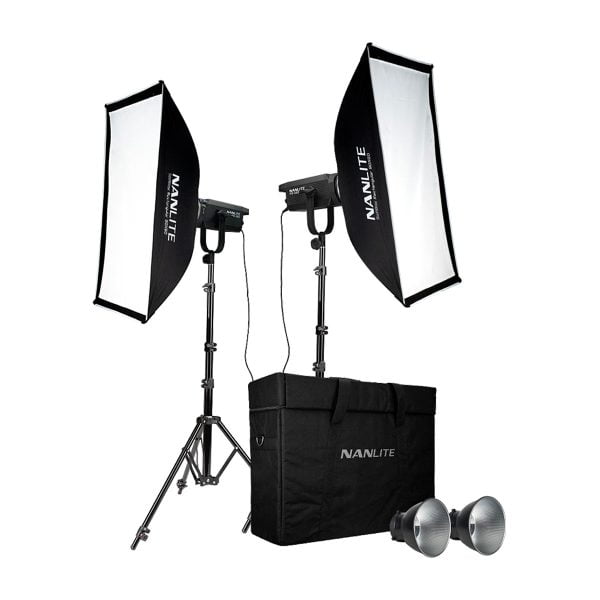 Nanlite FS-150 LED 2 Valon Kitti Jalustoissa LED valot kuvaamiseen ja videoihin 3