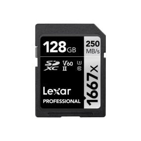 Lexar Pro 1667x U3 V60 UHS-II R250/W120 128GB Kameratarvikkeet
