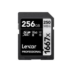 Lexar Pro 1667x U3 V60 UHS-II R250/W120 256GB Kameratarvikkeet