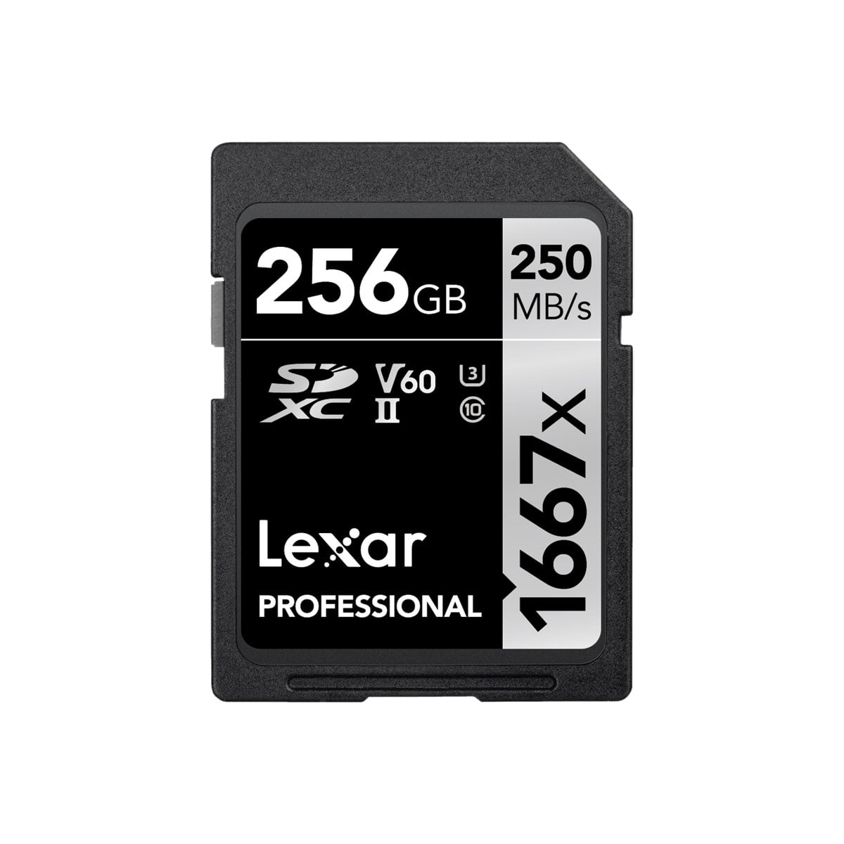 Lexar Pro 1667x U3 V60 UHS-II R250/W120 256GB -muistikortti