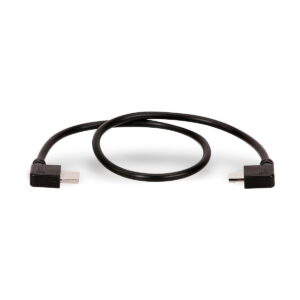 Nucleus-Nano_Micro_USB_to_USB-C_Motor_Power_Cable_001 Tilta Nucleus-Nano Micro USB- ja USB-C-moottorin virtakaapeli, musta ja löysäksi silmukaksi kierretty, näkyy valkoisella pohjalla.