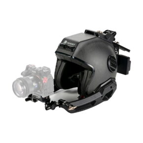 Tilta_Hermit_POV_Camera_Support_Helmet_V-Mount_001 The Tilta Hermit POV Camera Helmet (M, V-Mount) features a black, padded, angled frame with a front camera mount designed for comfortable and stable point-of-view shooting.
