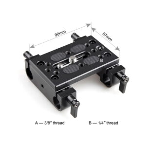 smallrig_1775_3 SmallRig 1775 Mounting Plate w/ 15mm Rod Clamps