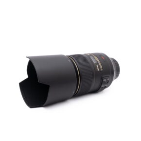 Nikkor 105mm f2.8-1 Nikon Nikkor Z DX 16-50mm f/3.5-6.3 VR - Used lens, black, with backshield attached, shown at an angle on a white background with control switches and gold specification text.
