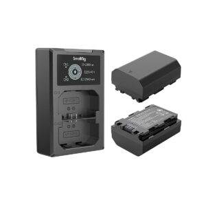 SmallRig_NP-FZ100_Camera_Battery_and_Charger_Kit_3824_002 SmallRig 3824 NP-FZ100 -kameran akku- ja laturisarja sisältää kaksoislaturin, jossa on LED-näyttö valkoisella pohjalla ja kaksi NP-FZ100-akkua - yksi pystyasennossa ja toinen makuuasennossa.