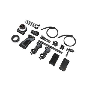 SmallRig_MagicFIZ_Wireless_Follow_Focus_Two_Motor_Kit_3918_000 The SmallRig 3918 Magic FIZ Wireless Follow Focus Two Motor Kit contains several black components - handles, gears, mounting brackets, support rods, lens ring, two batteries and various small accessories - neatly arranged on a white background.