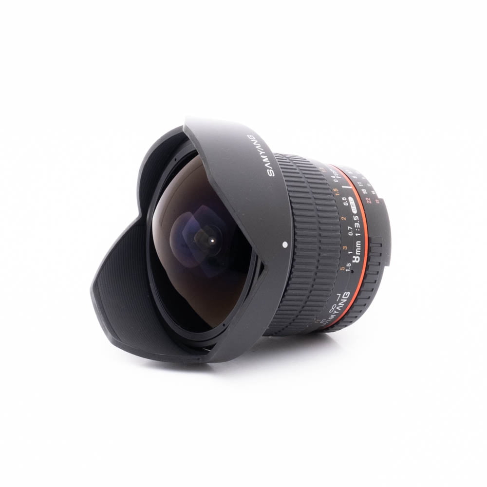 Samyang 8mm f35 UMC Nikon-2 Samyang 8mm f/3.5 Fisheye CS II Nikon F DX - Käytetty
