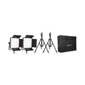 NANLITE 2 light kit 600CSA w/Carry case & Light stand LED valot kuvaamiseen ja videoihin