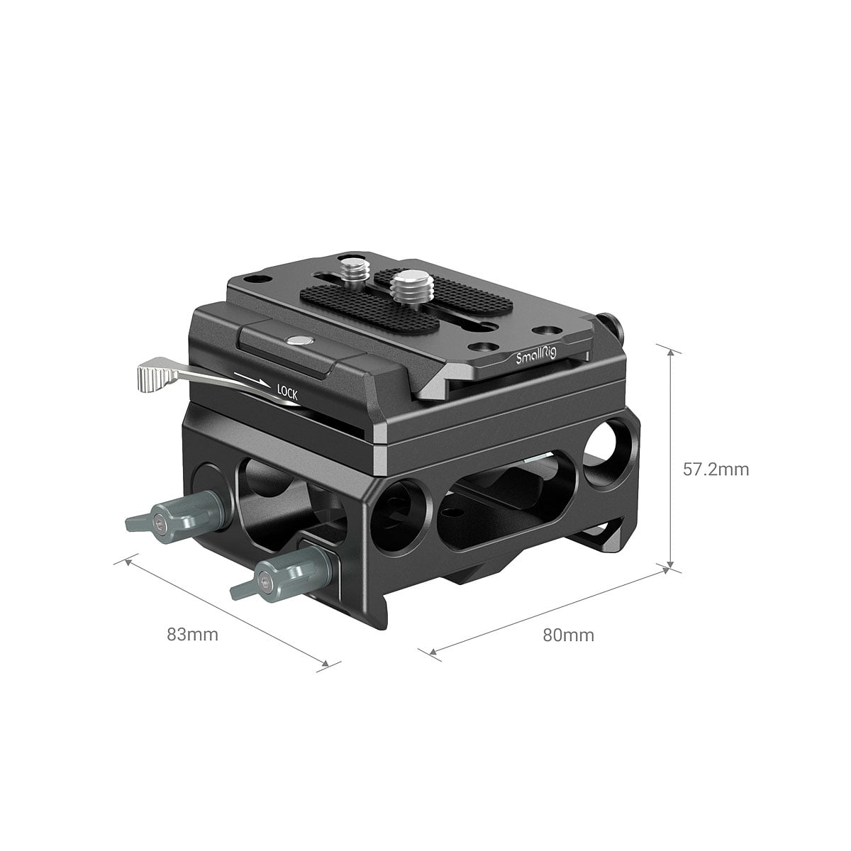 Small Rod Base SmallRig 3067 Lightweight Baseplate with Dual 15mm Rod Clamp (magnesium ...