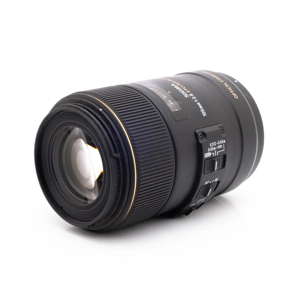 Sigma 105mm f28 DG Macro HSM Nikon-2 Sigma 105mm f/2.8 DG Macro HSM OS Nikon F - Käytetty