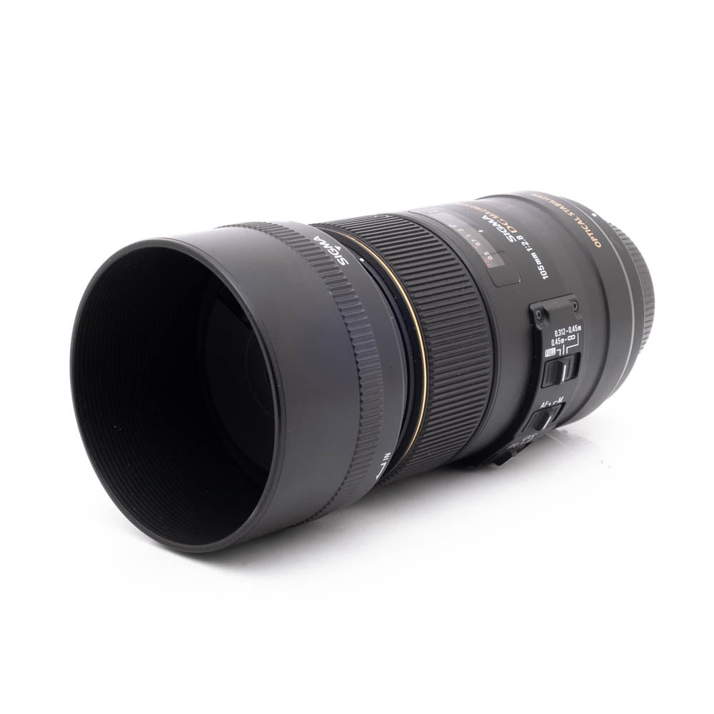 Sigma 105mm f28 DG Macro HSM Nikon-3 Sigma 105mm f/2.8 DG Macro HSM OS Nikon F - Käytetty