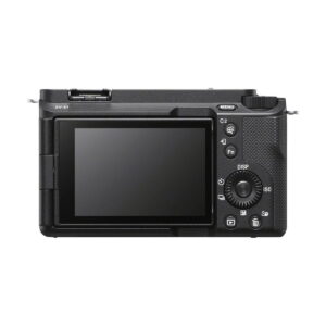 sony_zv-e1_03 Sony ZV-E1 -järjestelmäkameran takakuvassa - 200€ Cashback näkyy LCD-näyttö, ohjauspainikkeet ja oikealla puolella oleva kuvioitu kahva.