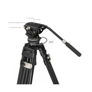SmallRig_FreeBlazer_Heavy-Duty_Carbon_Fiber_Tripod_Kit_AD-100_3989_002 SmallRig 3989 FreeBlazer Heavy-Duty Carbon Fiber Tripod Kit AD-100 sisältää nestepään, Manfrotto-pikavapautuslevyn, 1/4-20- ja 3/8-16-ruuvit, 1/4-20-kierteisen reiän ja 360 astetta kääntyvän kahvan.