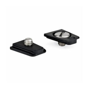 Two small, rectangular black Joby GorillaPod Original quick release plates (2 pcs) with silver screws are shown from different angles on a white background.