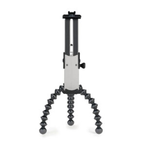 Joby-GripTight-Pro-2-Tablet-GorillaPod-Kit-3 Joby GripTight Pro 2 Tablet + GorillaPod 1K Kit on taipuisa kolmella säädettävällä jalalla pystyasentoon suunniteltu taipuisa kolmijalkainen kolmijalkainen jalusta, jossa on taipuisat, nivelletyt jalat ja tablettikiinnike.