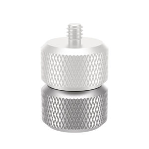 SmallRig-2459-2 SmallRig 2459 Counterweight 50g for Gimbals on hopeinen metallinen, nupukoitu kierteitetty sovitin, jossa on pieni ruuvi yläosassa ja kaksi teksturoitua sylinterimäistä osiota, jotka on suunniteltu laitteiden yhdistämiseen.