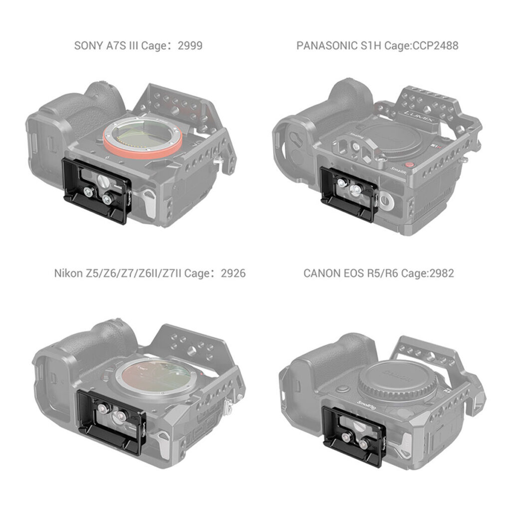 SmallRig-3154-5 SmallRig 3154 Arca-Swiss QR-levy DJI RS2/RSC2:lle näytetään mallinimellä ja tuotekoodilla.