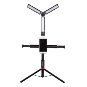 SmallRig-3376-3 SmallRig 3376 Simorr ST30 -monitoimisessa Livestreaming-statiivissa on kolme säädettävää LED-valopaneelia ja keskeinen älypuhelimen kiinnike, joka sopii täydellisesti valokuvaukseen ja videokuvaukseen.