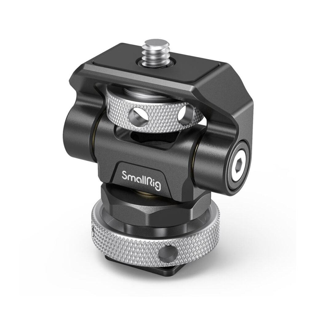 SmallRig-3421-3 SmallRig 3421 Professional Kit Sony A7S III:lle sisältää metallisen kiinnitystelineen, jossa on nuppi, 1/4 tuuman ruuvi yläosassa ja kompakti, säädettävä muotoilu laitteiden kiinnittämistä varten.