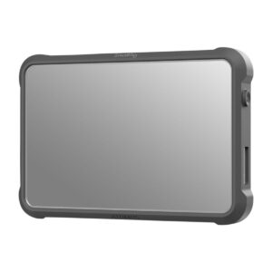 SmallRig-3454-1 SmallRig 3454 Silicon Case Kit Atomos Shinobi 7:lle on harmaa, suorakulmainen kotelo, jossa on pyöristetyt kulmat ja sileä pinta valkoista taustaa vasten.