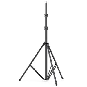 SmallRig-3736 SmallRig 3736 RA-S280 Light Stand Air Cushioned on musta, säädettävä kolmella tukevalla jalalla ja teleskooppiosilla varustettu kolmijalkainen kolmijalkainen jalusta, joka on ihanteellinen valaisinlaitteiden tukemiseen valokuvaus- tai videokuvausasetuksissa.