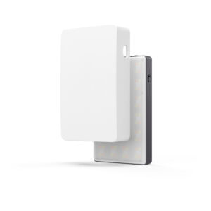 SmallRig 3808 RGB Videolight RM120 is a compact, rectangular LED luminaire with a white matt diffuser that partially covers the illuminated panel against a white background.