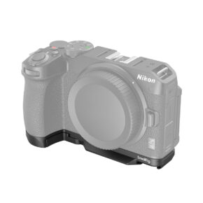 SmallRig-3857-1 Nikon Z30 camera body without lens, in the picture on the bottom black SmallRig 3857 Baseplate for Nikon Z30.