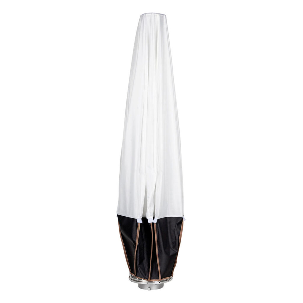 SmallRig-3932-4 SmallRig 3932 RA-L90 Lantern Softbox seisoo pystyssä valkoisella diffuusorikannella ja mustalla jalustalla valkoista taustaa vasten.
