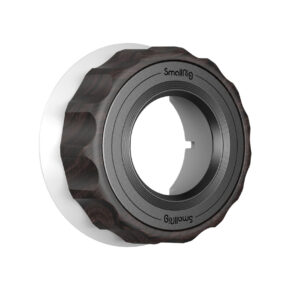 SmallRig-4091-1 SmallRig 4091 Follow Focus -merkintäkiekko (puinen), jossa on musta ja tummanruskea viimeistely, kuvassa valkoisella pohjalla.
