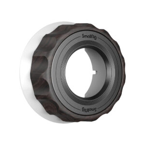 SmallRig-4091-1 SmallRig 4091 Follow Focus -merkintäkiekko (puinen), jossa on musta ja tummanruskea viimeistely, kuvassa valkoisella pohjalla.